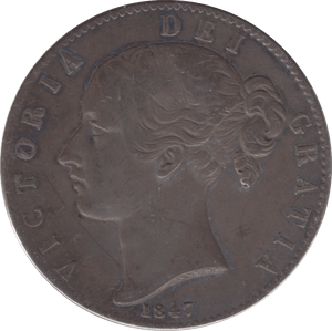 1847 CROWN ( VF ) 22 - Crown - Cambridgeshire Coins