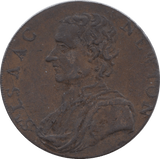 1793 HALFPENNY TOKEN MIDDLESEX SIR ISAAC NEWTON ENGRAILED DH1034 ( VF ) ( REF 115 )