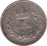 1839 THREE HALF PENCE ( VF ) - Three Half Pence - Cambridgeshire Coins