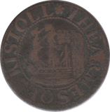 1662 FARTHING TOKEN BRISTOL ( REF 262 )