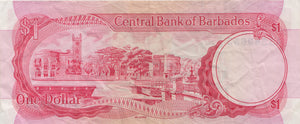 1 DOLLAR CENTRAL BANK OF BARBADOS BARBADOS BANKNOTE REF 442