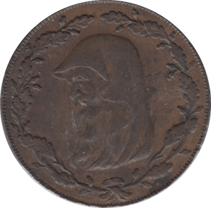 1791 HALFPENNY TOKEN ANGELSEY PARIS MINING CO PMC CYPHER DRUID DH436 ( REF 164 )