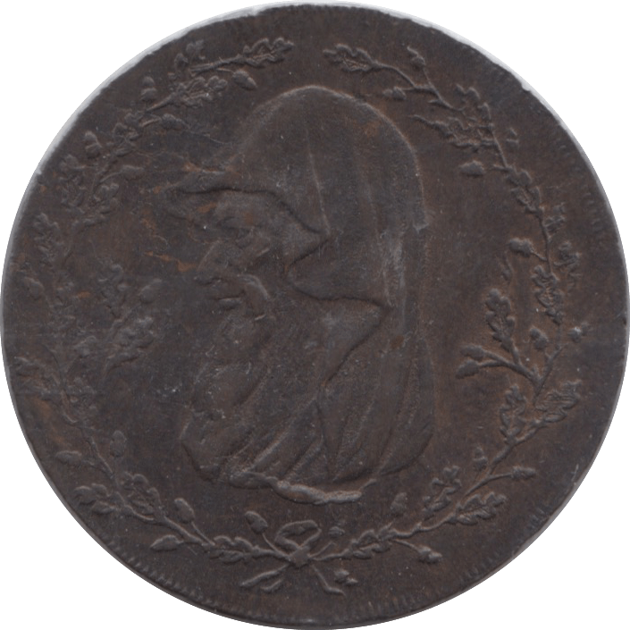 1793 HALFPENNY TOKEN ANGELSEY RNG CYPER DRUID ( REF 165 )