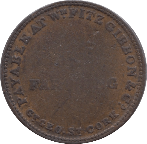 1835 CORK UNOFFICIAL FARTHING TOKEN ( REF 263 ) - Token - Cambridgeshire Coins