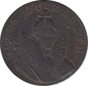 1794 HALFPENNY TOKEN SUSSEX CIRCHESTER ELIZABETH I DH15 ( REF 142 )
