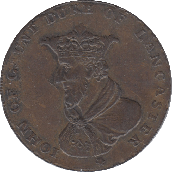 1794 HALFPENNY TOKEN LANCASHIRE ARMS JOHN O GAUNT DH45 ( S ) ( REF 80 )