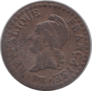 1797 FRENCH REVOLUTION ONE CENTIMES FRANCE