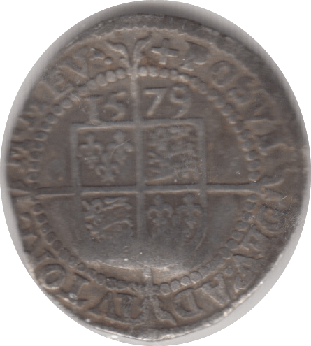 1579 SILVER HAMMERED THREEPENCE ELIZABETH 1ST
