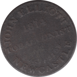 1814 FARTHING TOKEN JOHN ELLIOTT NEWCASTLE ( REF 267 )