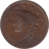 1850 1 CENT USA - WORLD COINS - Cambridgeshire Coins