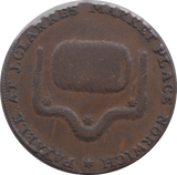 1794 HALFPENNY TOKEN NORFOLK GENTLEMANS WALK DH22 ( VF ) ( REF 87 )