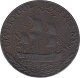 1793 HALFPENNY TOKEN LANCASHIRE SHIELD OF ARMS SHIELD OF ARMS DH60 ( REF 82 )