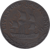 1793 HALFPENNY TOKEN LANCASHIRE SHIELD OF ARMS SHIELD OF ARMS DH60 ( REF 82 )