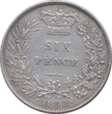 1853 SIXPENCE ( EF ) 1 - Sixpence - Cambridgeshire Coins
