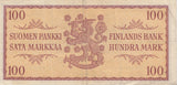100 MARK FINLANDS BANK FINLAND 1957 REF 401
