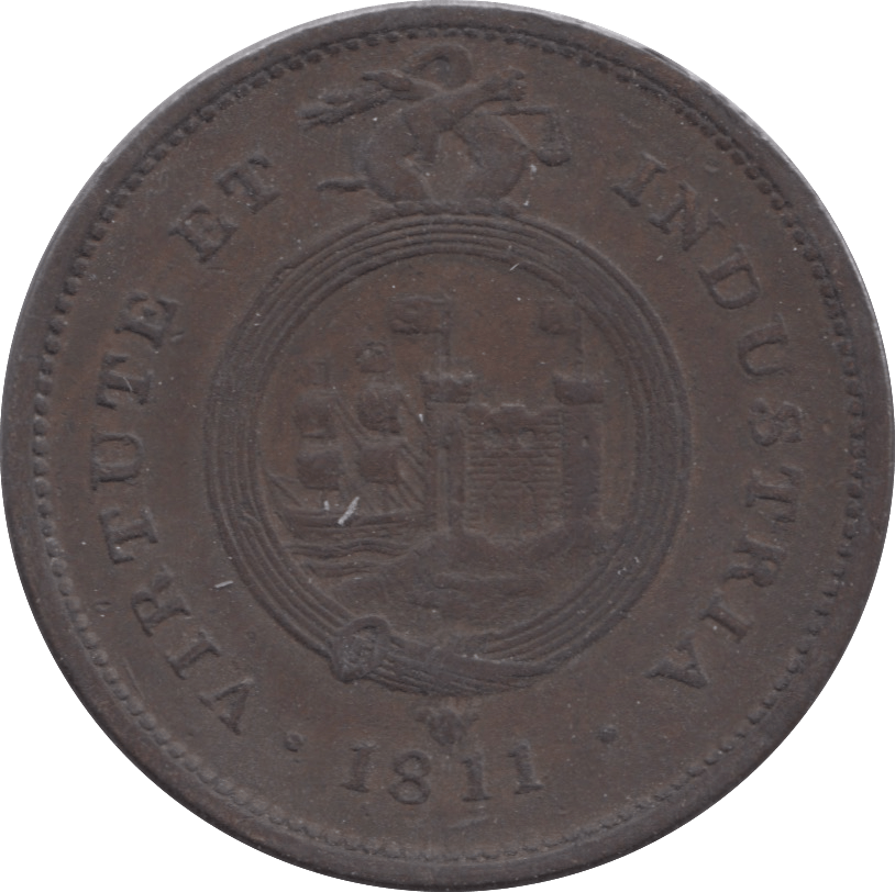 1811 PENNY TOKEN BRISTOL AND SOUTH WALES REF 327