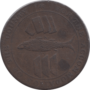 1811 PENNY TOKEN CORNISH ACCOMMODATION OF THE COUNTY REF 328