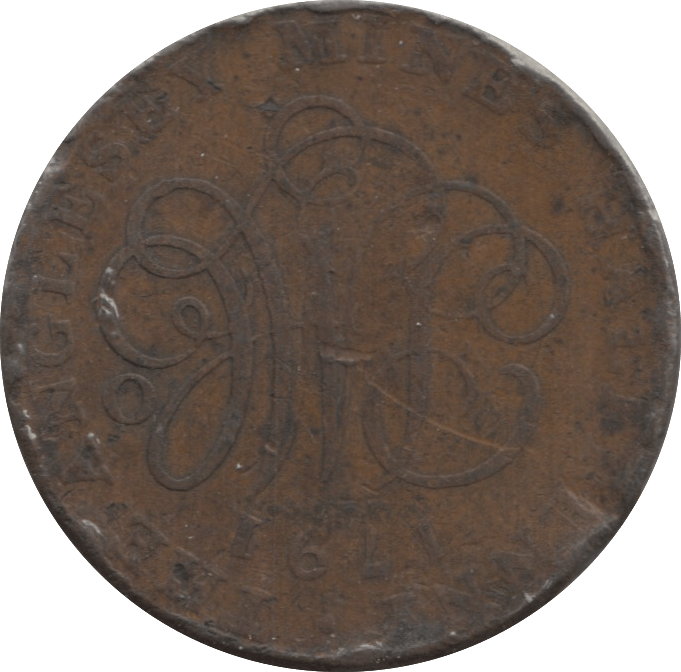 1791 HALFPENNY TOKEN THE ANGLESEY MINES REF 305