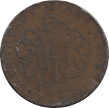1791 HALFPENNY TOKEN THE ANGLESEY MINES REF 305