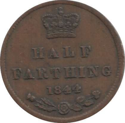 1844 HALF FARTHING ( GVF ) 3 - Half Farthing - Cambridgeshire Coins
