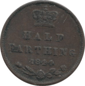1844 HALF FARTHING ( GVF ) 1 - Half Farthing - Cambridgeshire Coins