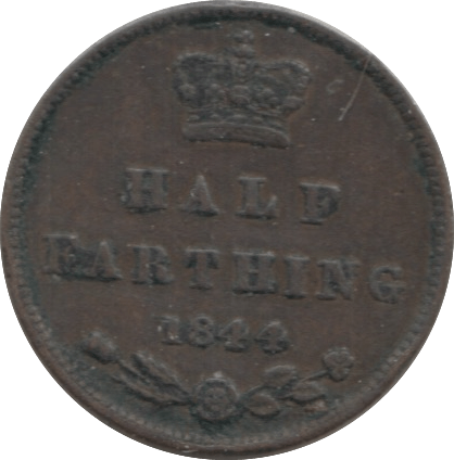1844 HALF FARTHING ( GVF ) 1 - Half Farthing - Cambridgeshire Coins