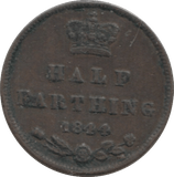 1844 HALF FARTHING ( GVF ) 1 - Half Farthing - Cambridgeshire Coins