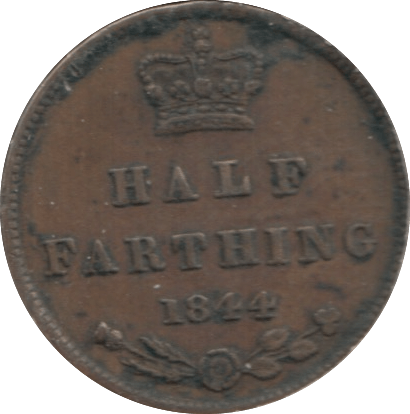 1844 HALF FARTHING ( GVF ) 2 - Half Farthing - Cambridgeshire Coins