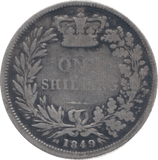 1849 SHILLING ( FAIR ) 2 - Shilling - Cambridgeshire Coins
