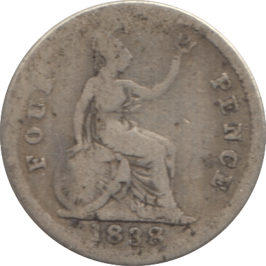 1838 FOURPENCE ( FAIR ) 2 - Fourpence - Cambridgeshire Coins
