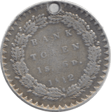 1812 SILVER TOKEN HOLED