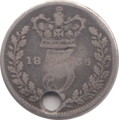 1835 THREEPENCE ( FAIR ) HOLED - Threepence - Cambridgeshire Coins