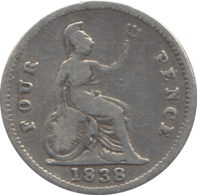 1838 FOURPENCE ( FAIR ) 2 - Fourpence - Cambridgeshire Coins