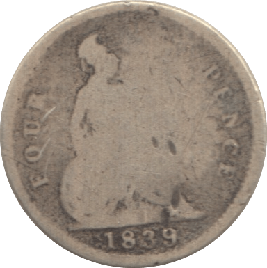 1839 FOURPENCE ( FAIR ) 2 - Fourpence - Cambridgeshire Coins