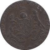 1790 HALFPENNY TOKEN PRINCE OF WALES ELECTED REF 313