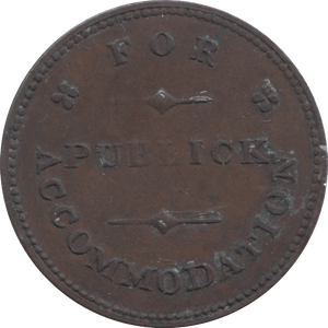 1830 HALFPENNY TOKEN PUBLICK ACCOMMODATION REF 319 - Token - Cambridgeshire Coins
