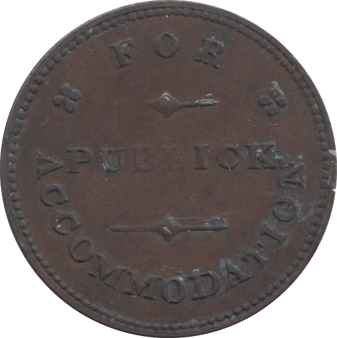 1830 HALFPENNY TOKEN PUBLICK ACCOMMODATION REF 319 - Token - Cambridgeshire Coins