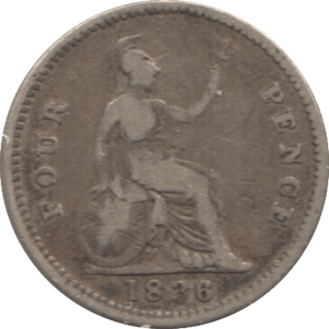 1836 FOURPENCE ( FAIR ) 4 - Fourpence - Cambridgeshire Coins