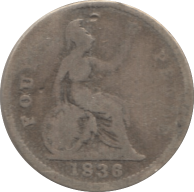 1836 FOURPENCE ( FAIR ) 2 - Fourpence - Cambridgeshire Coins