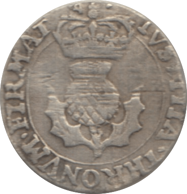 1625-1649 RARE SILVER SCOTTISH HAMMERED TWENTY PENCE CHARLES 1ST ( REF 126 )