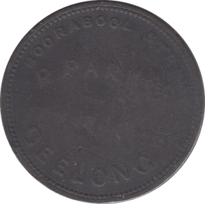 1850 ONE PENNY TOKEN CEELONG AUSTRALIA - Token - Cambridgeshire Coins
