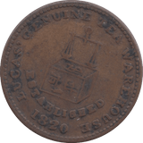 1820 FARTHING TOKEN LUCAS TEA WAREHOUSE REF 333