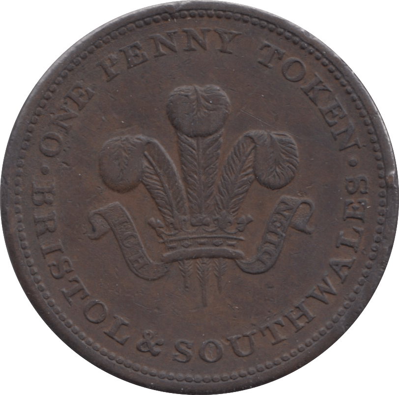 1811 PENNY TOKEN BRISTOL AND SOUTH WALES REF 327