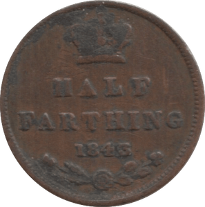 1843 HALF FARTHING ( FINE ) 1 - Half Farthing - Cambridgeshire Coins