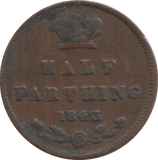 1843 HALF FARTHING ( FINE ) 1 - Half Farthing - Cambridgeshire Coins