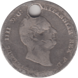 1835 THREEPENCE ( FAIR ) HOLED - Threepence - Cambridgeshire Coins