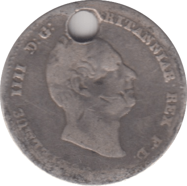 1835 THREEPENCE ( FAIR ) HOLED - Threepence - Cambridgeshire Coins