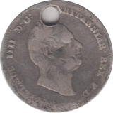 1835 THREEPENCE ( FAIR ) HOLED - Threepence - Cambridgeshire Coins