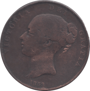 1853 PENNY ( FINE ) 1 - Penny - Cambridgeshire Coins