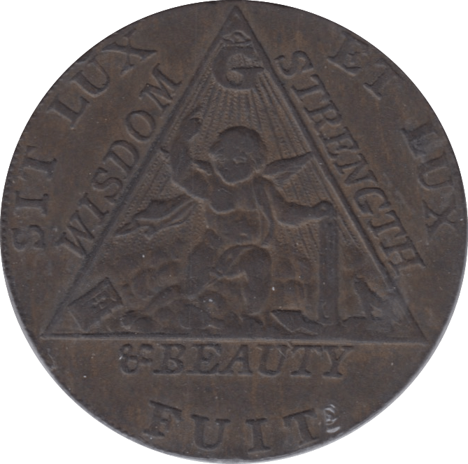 1790 HALFPENNY TOKEN PRINCE OF WALES ELECTED REF 313